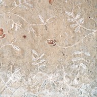 Fragments, woodfired, white slip scrafitto (35x35 cm), 2006